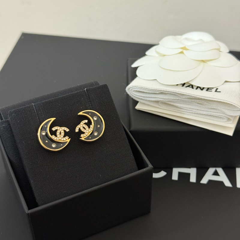 全新 Chanel 25K 月亮CC耳環-1