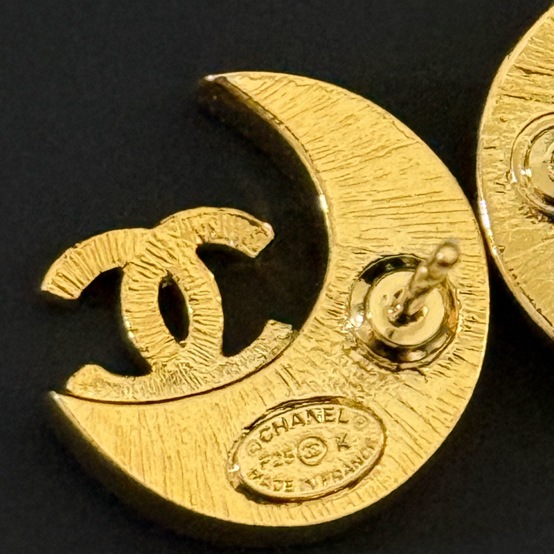 全新 Chanel 25K 月亮CC耳環-4