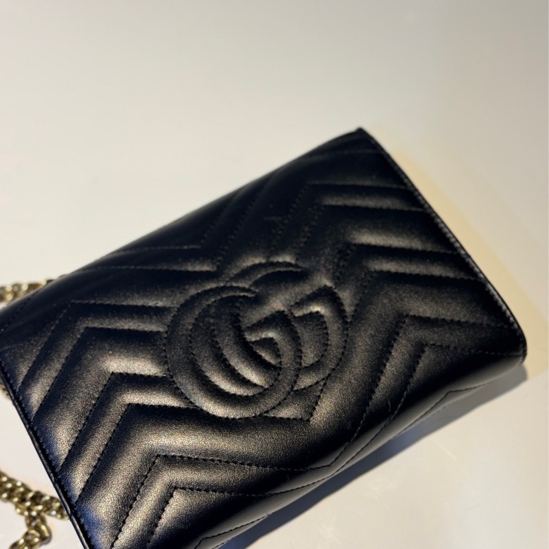 🔥9成新🔥誠可議⚡️GUCCI GG Marmont WOC鏈包 20cm 黑-1