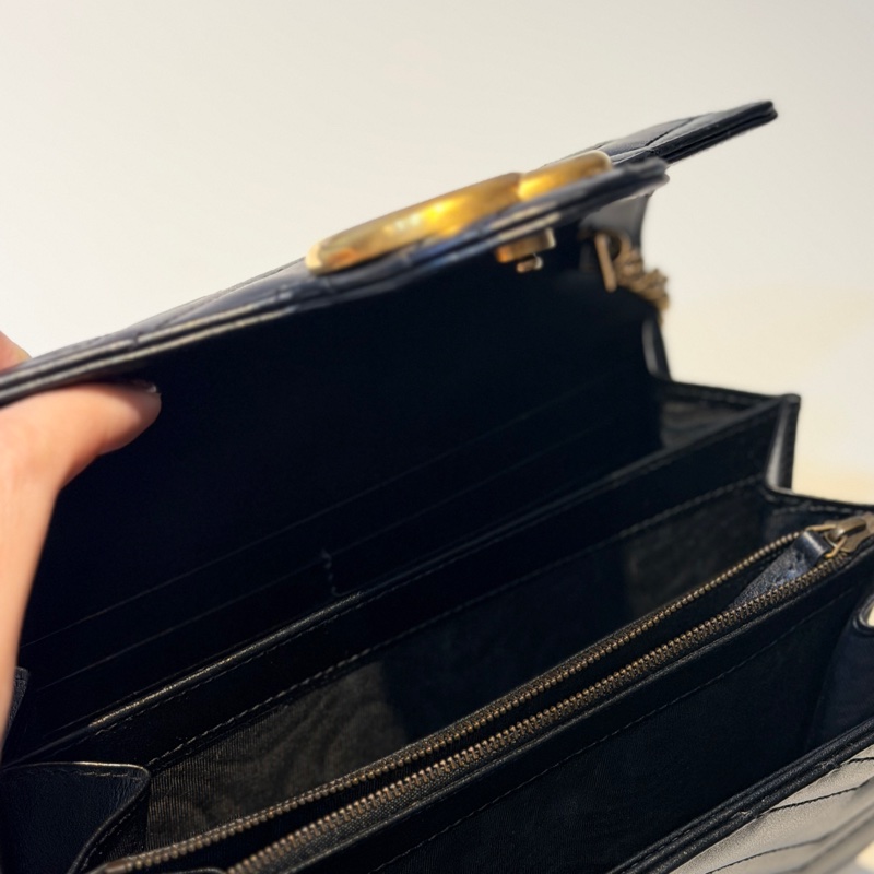 🔥9成新🔥誠可議⚡️GUCCI GG Marmont WOC鏈包 20cm 黑-3