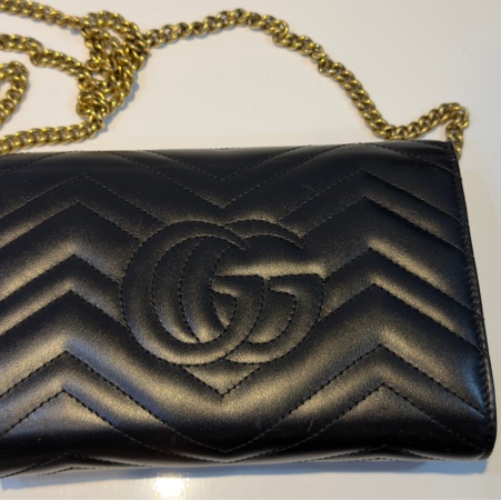 🔥9成新🔥誠可議⚡️GUCCI GG Marmont WOC鏈包 20cm 黑-8