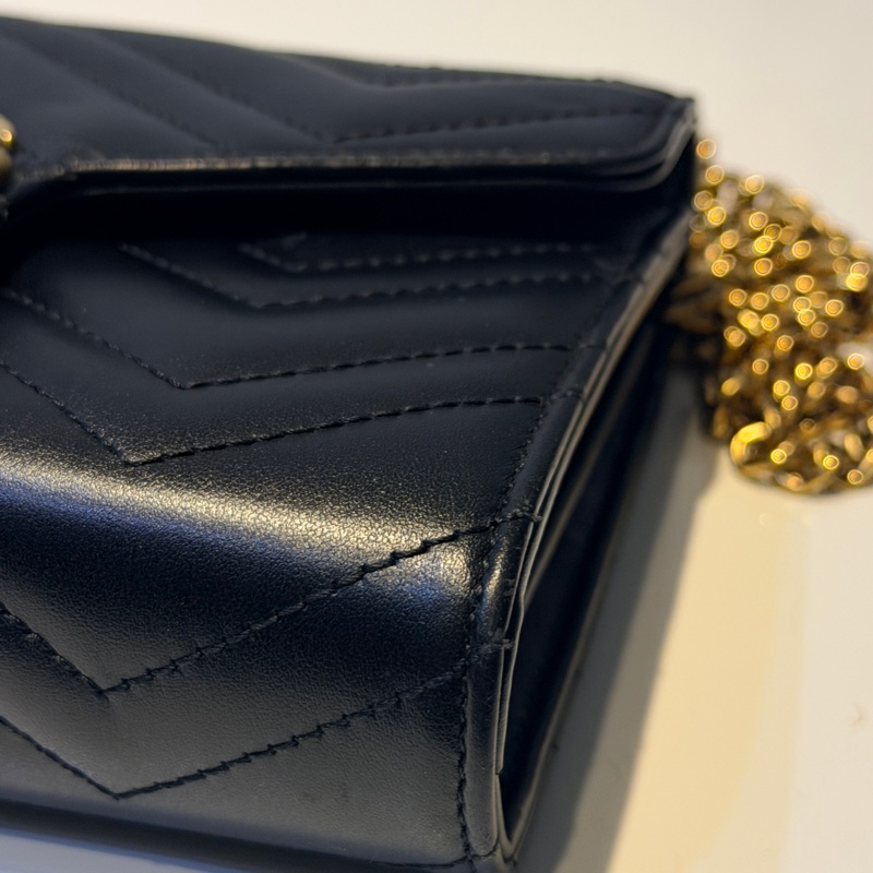 🔥9成新🔥誠可議⚡️GUCCI GG Marmont WOC鏈包 20cm 黑-10