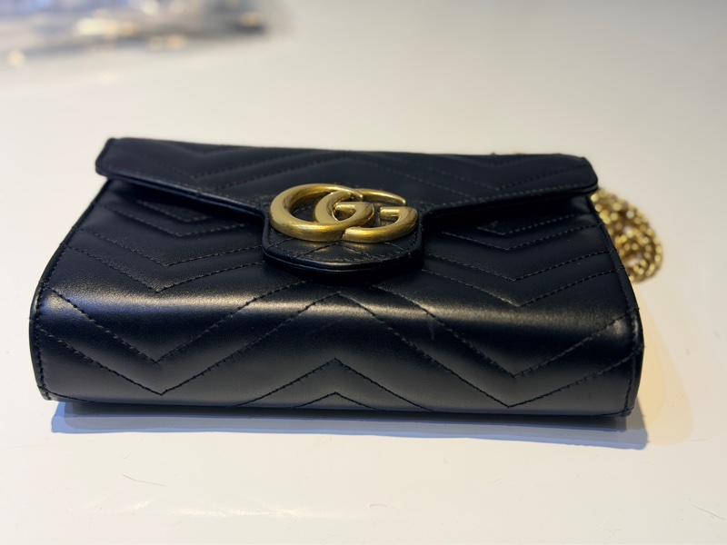 🔥9成新🔥誠可議⚡️GUCCI GG Marmont WOC鏈包 20cm 黑-11