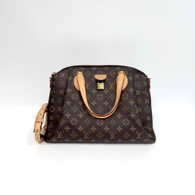 LV原花Rivoli MM抓皺拉鍊手提斜背包M44546-3