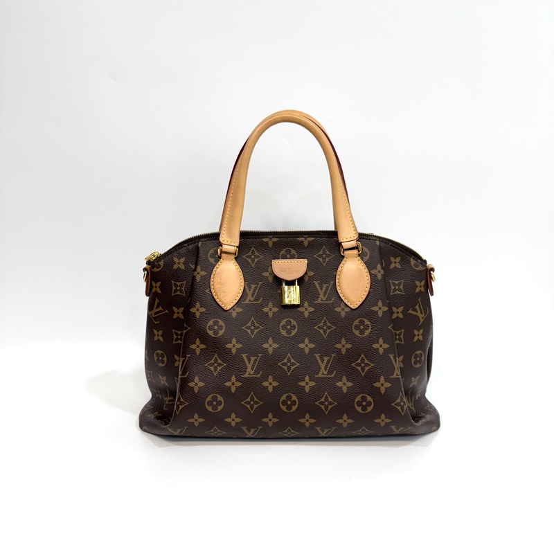 LV原花Rivoli MM抓皺拉鍊手提斜背包M44546-4