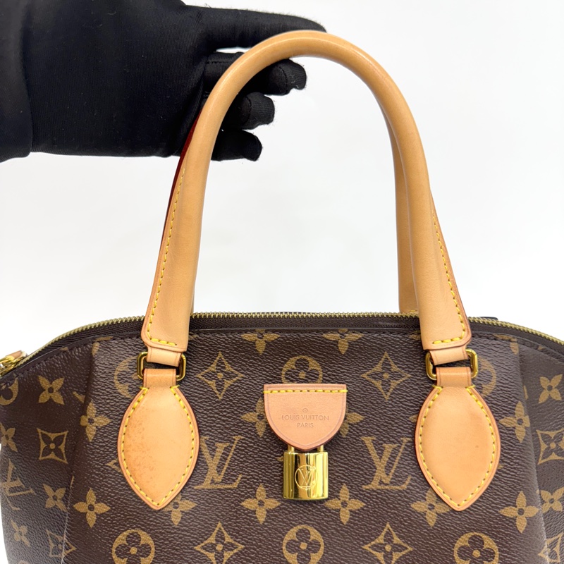 LV原花Rivoli MM抓皺拉鍊手提斜背包M44546-14