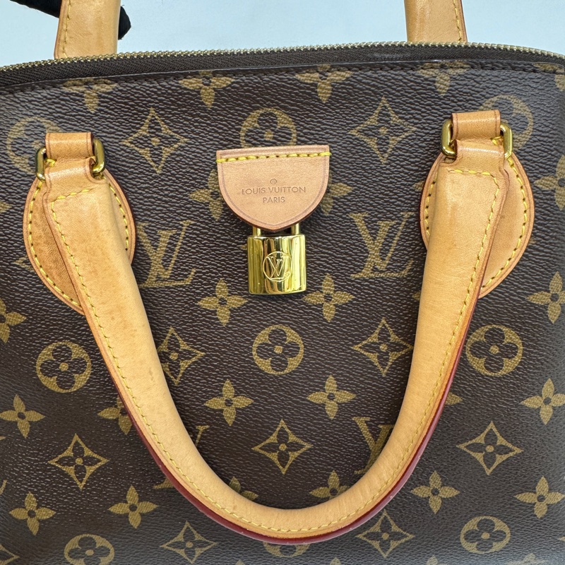 LV原花Rivoli MM抓皺拉鍊手提斜背包M44546-16