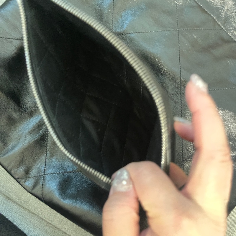 Chanel 香奈兒 黑銀22 bag 橫版垃圾袋小號36*26*6-4
