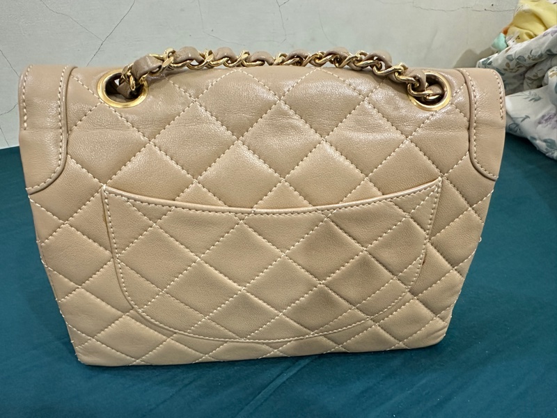 中古香奈兒包包。巴黎限定雙色雙c-6