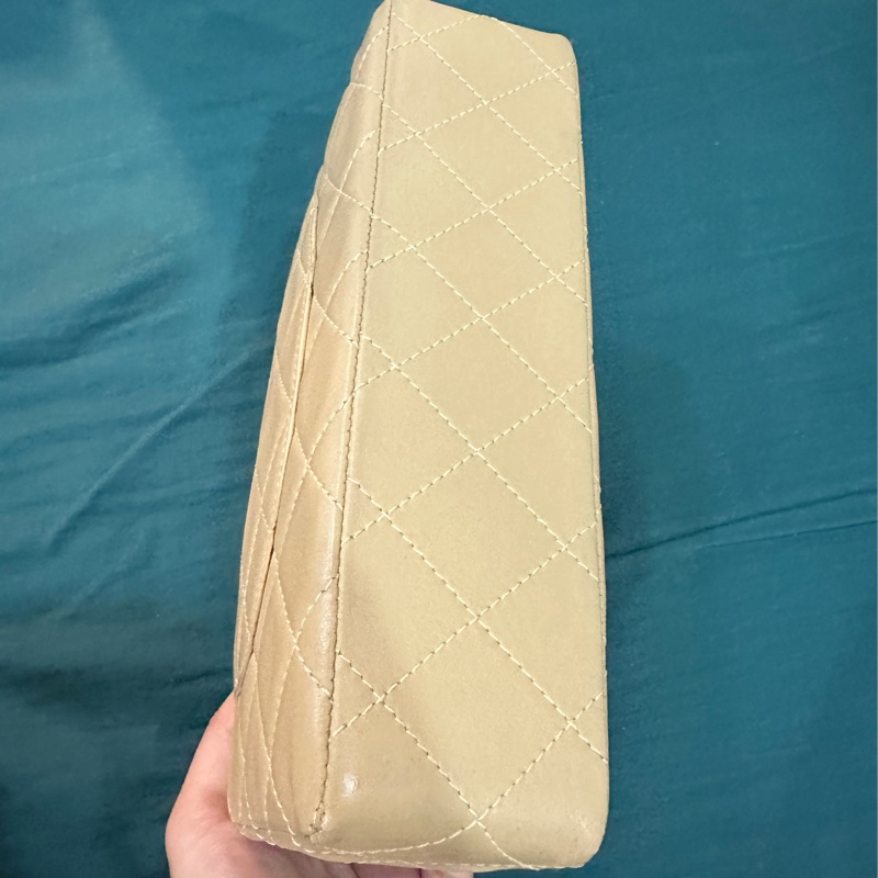 中古香奈兒包包。巴黎限定雙色雙c-7