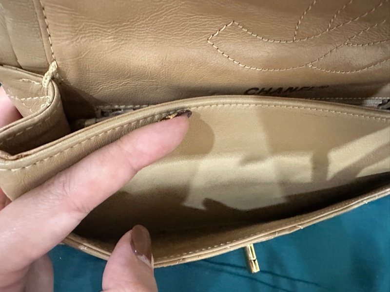 中古香奈兒包包。巴黎限定雙色雙c-8