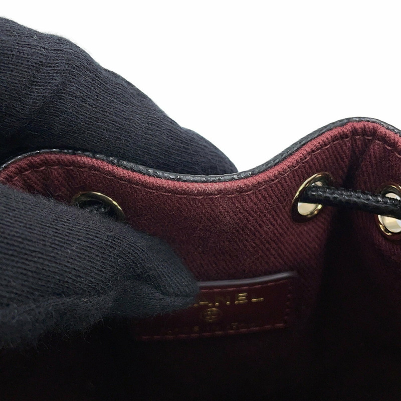 香奈兒鏈單背包 Matelasse Coco Mark 魚子醬皮 AS2353 黑色-7