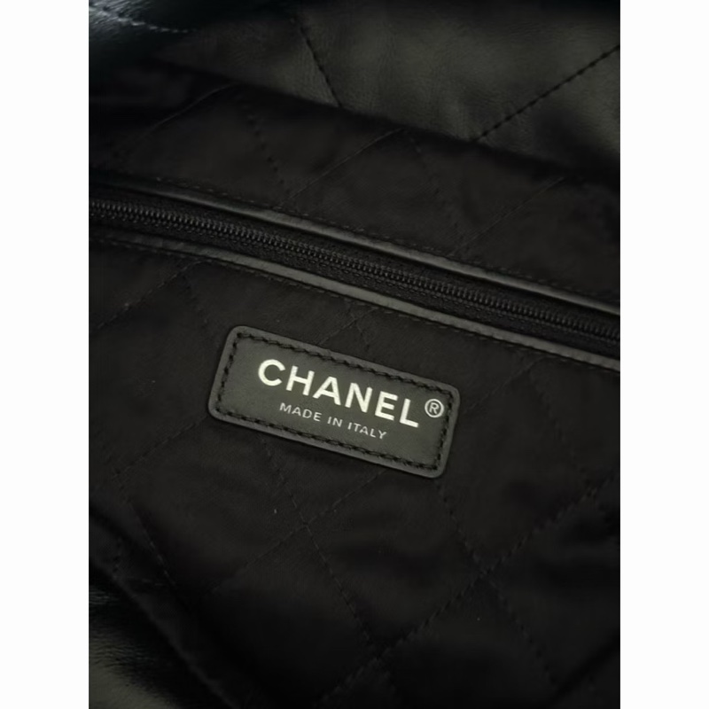 九成新⬆️Chanel 22bag黑銀 小號 芯片款 垃圾袋包 香奈兒正品 🉑送禮狀態-2