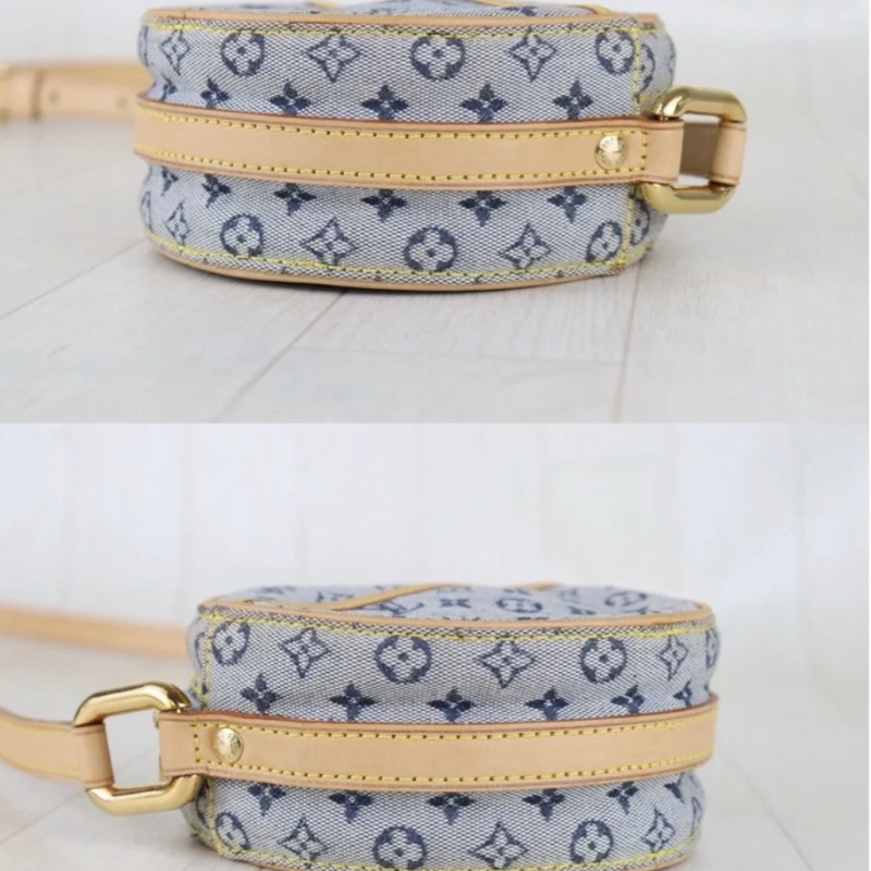 「JL精品代購」極新 LV 丹寧圓餅包-4