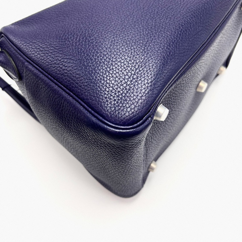 HERMES/愛馬仕 銀扣Lindy30手提單肩包 年份:D刻-3