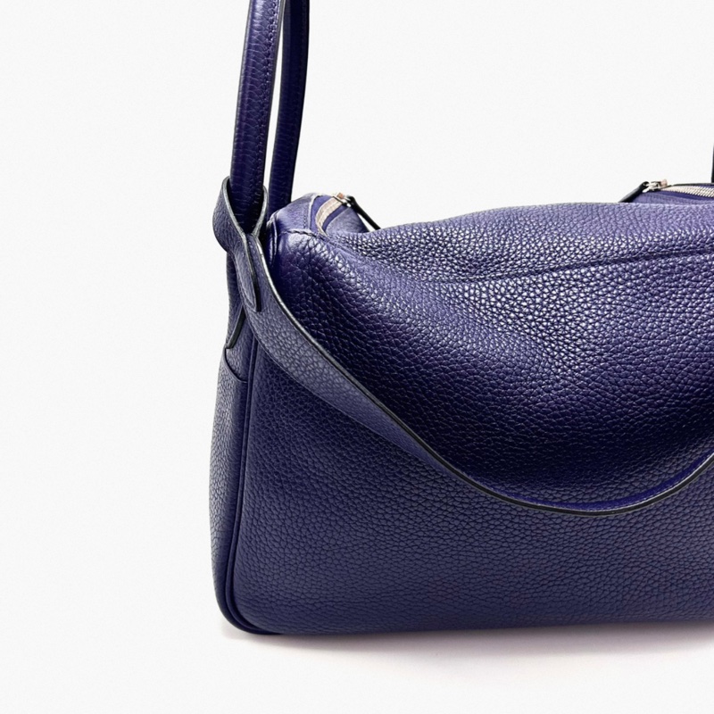 HERMES/愛馬仕 銀扣Lindy30手提單肩包 年份:D刻-4