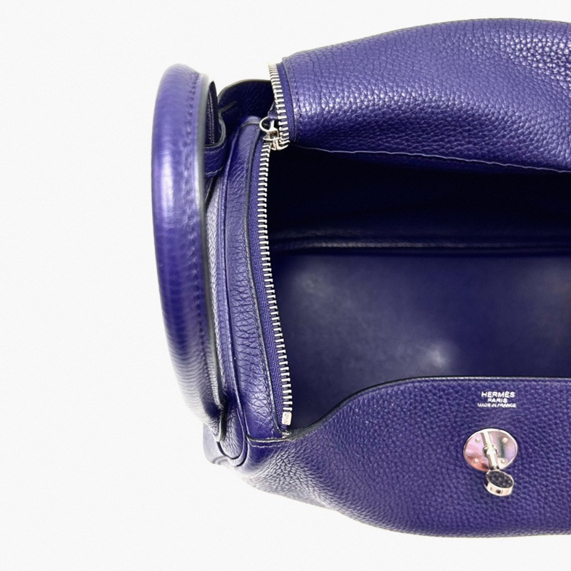 HERMES/愛馬仕 銀扣Lindy30手提單肩包 年份:D刻-7