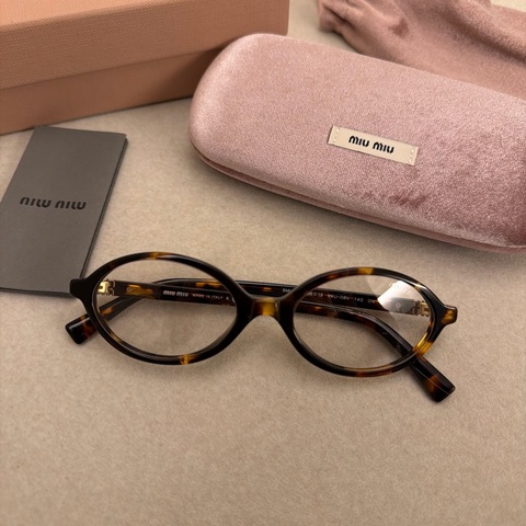 Miumiu 書呆子眼鏡 琥珀色