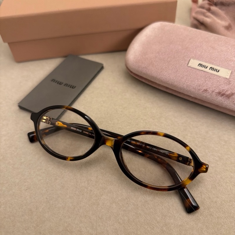 Miumiu 書呆子眼鏡 琥珀色-5