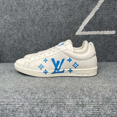 98新 LV 白藍色老花板鞋40.5碼