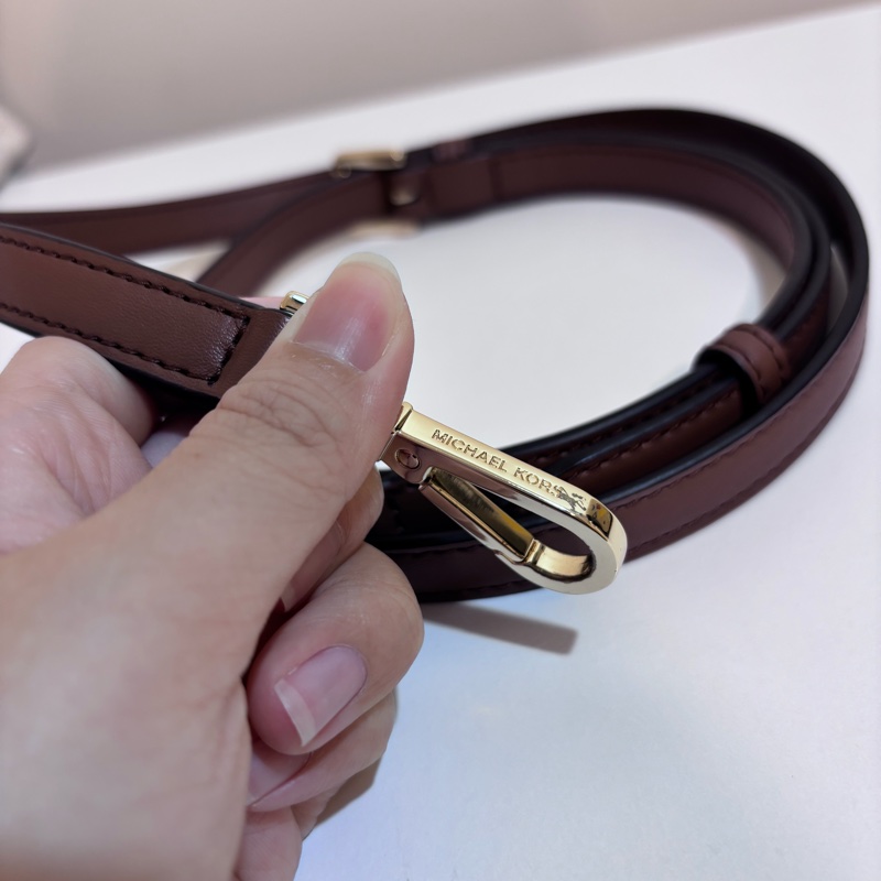 Michael Kors(MK)Mirella 經典白色老花手提/斜背包-15