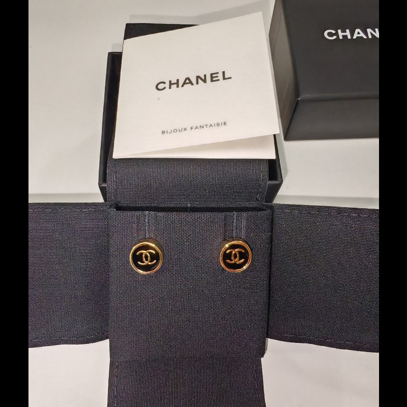 Chanel 2025秋冬季新款 耳釘耳環 25K 黑金 ABG648 聖誕禮物-0