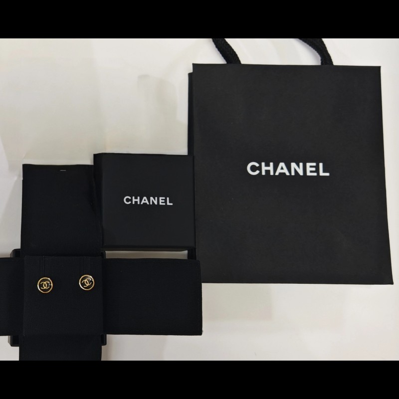 Chanel 2025秋冬季新款 耳釘耳環 25K 黑金 ABG648 聖誕禮物-2