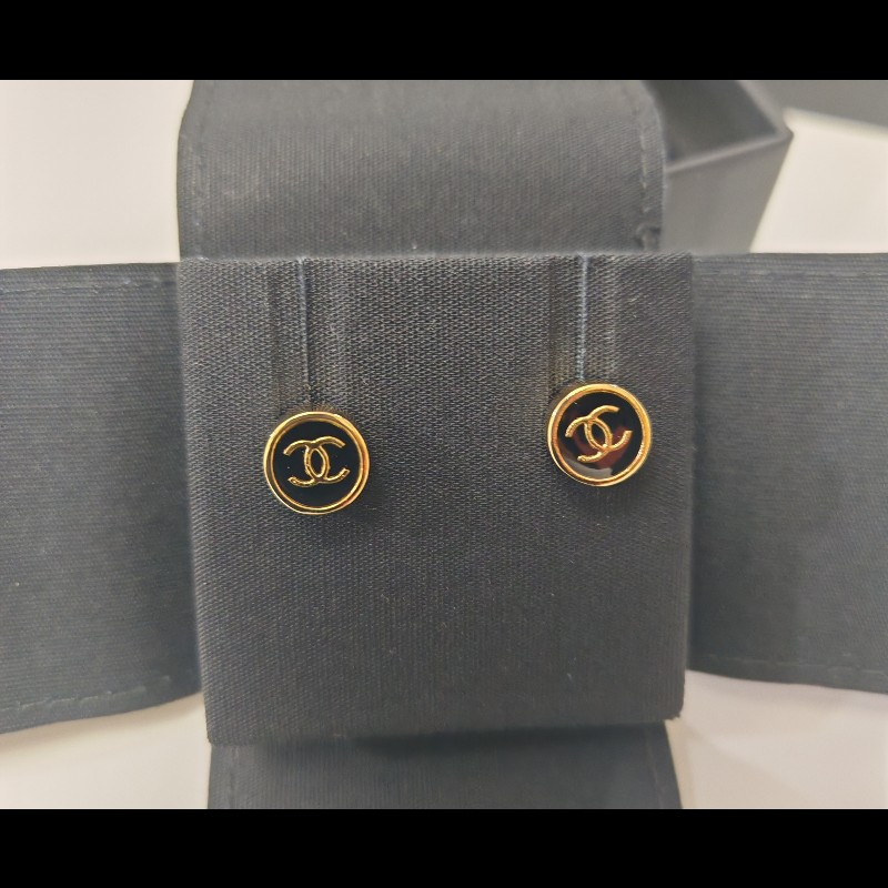 Chanel 2025秋冬季新款 耳釘耳環 25K 黑金 ABG648 聖誕禮物-11