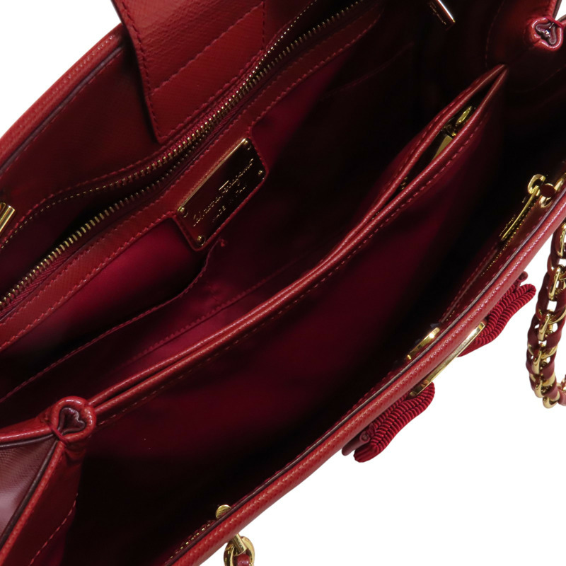 Salvatore Ferragamo 牛皮皮革Shoulder Bag金扣鏈帶肩背袋-4