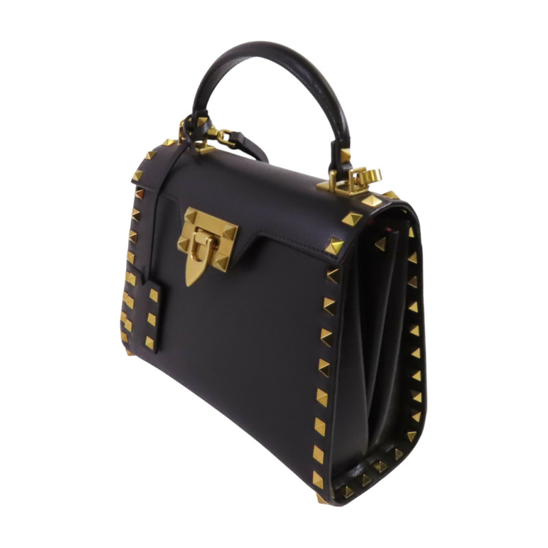 Valentino 牛皮皮革Garavani Alcove金扣手挽肩背兩用袋-2