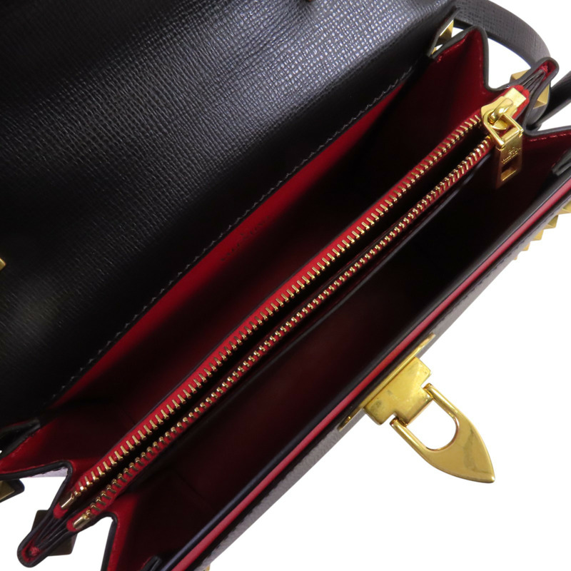 Valentino 牛皮皮革Garavani Alcove金扣手挽肩背兩用袋-4