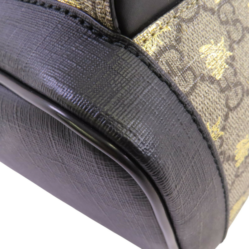GUCCI 塗層帆布GG Supreme Backpack金扣背包-11