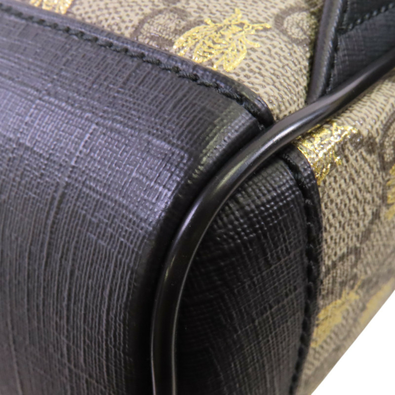 GUCCI 塗層帆布GG Supreme Backpack金扣背包-13