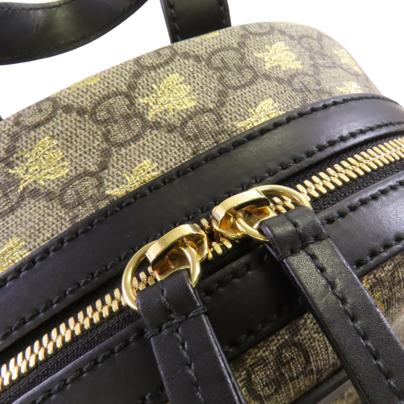 GUCCI 塗層帆布GG Supreme Backpack金扣背包-14