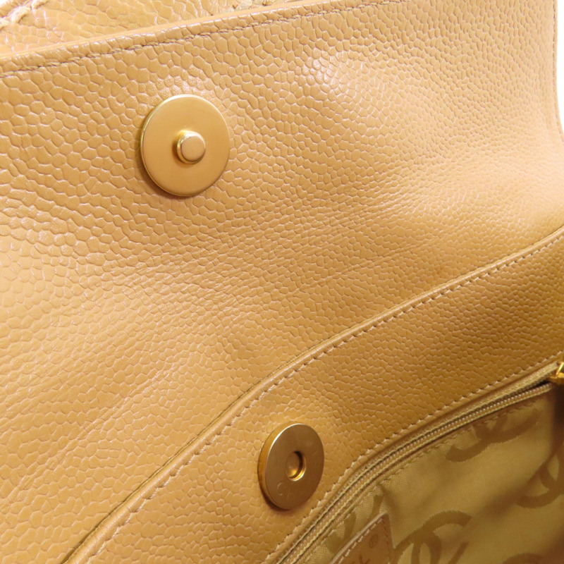 CHANEL 牛皮皮革Vintage Shoulder Bag金扣肩背袋-14