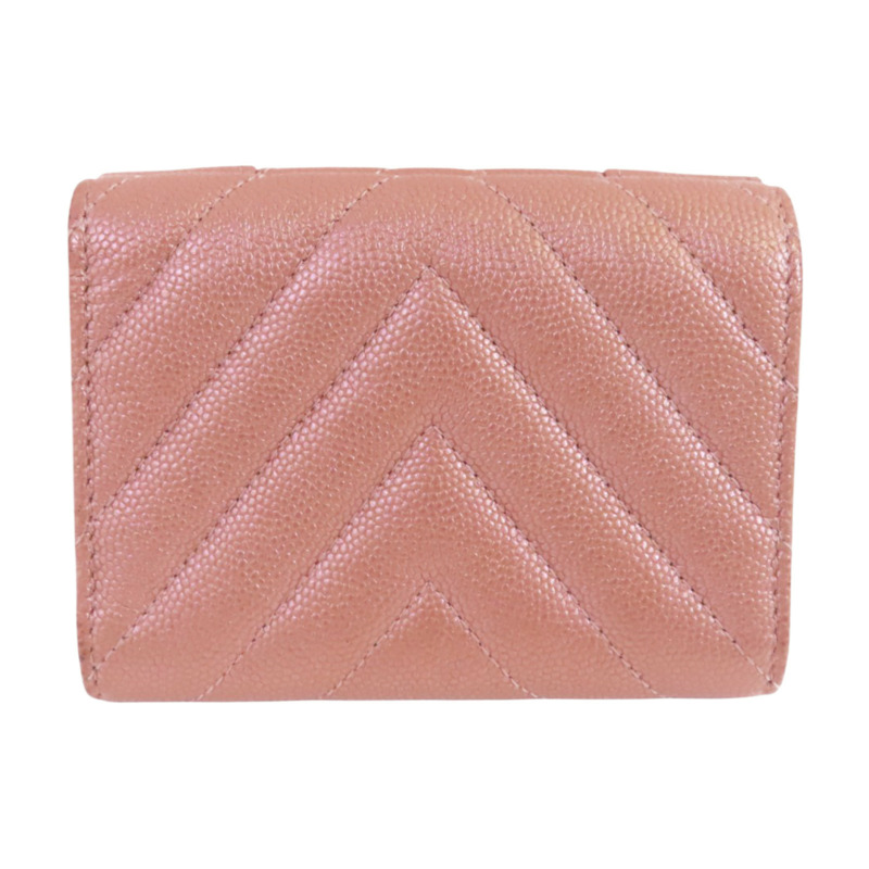 CHANEL 牛皮皮革Mini Wallet銀扣短錢包-1