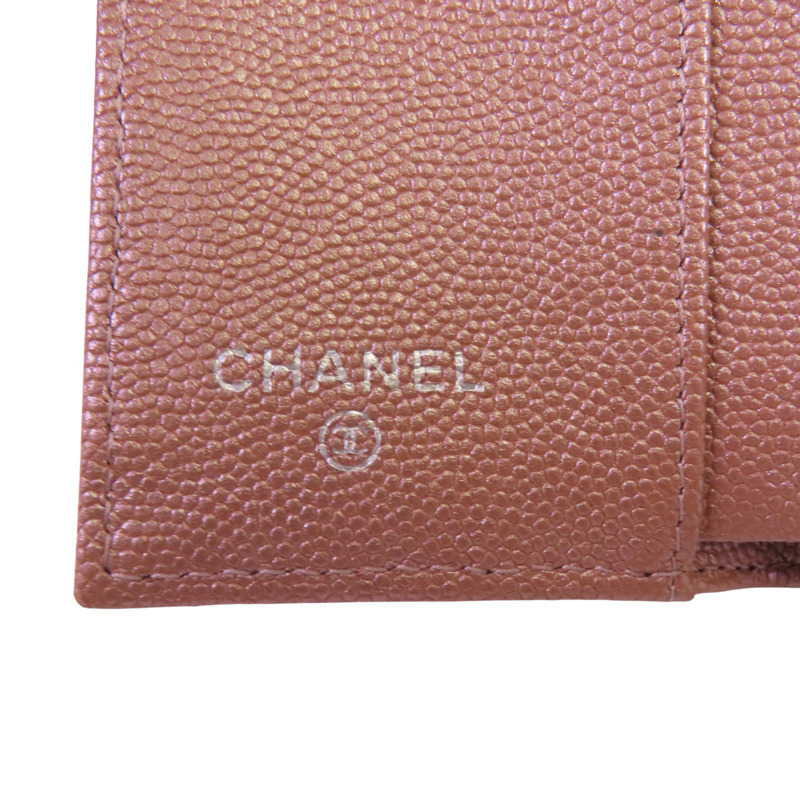 CHANEL 牛皮皮革Mini Wallet銀扣短錢包-8