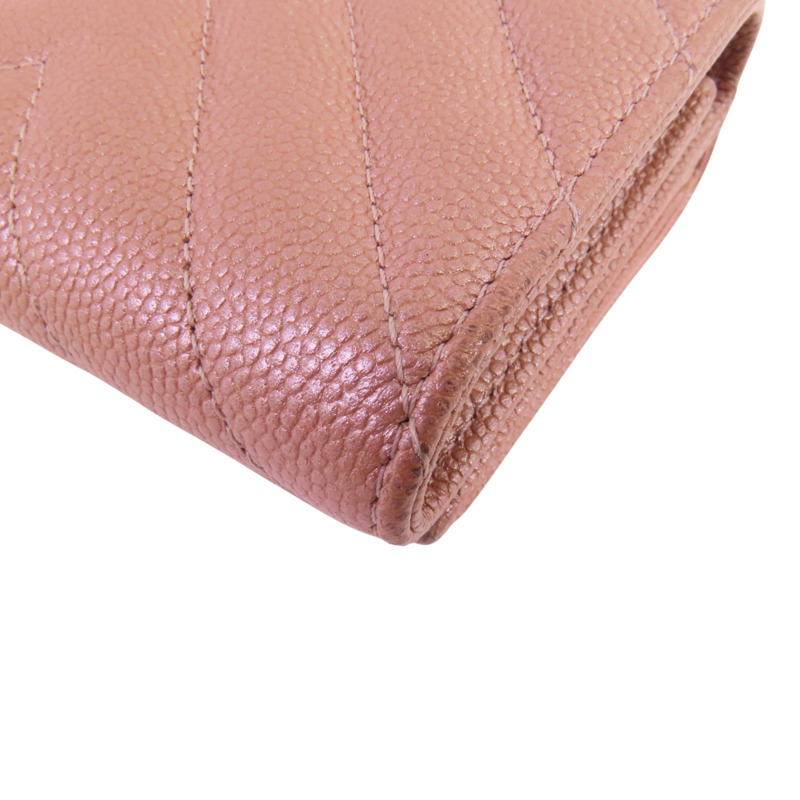 CHANEL 牛皮皮革Mini Wallet銀扣短錢包-10