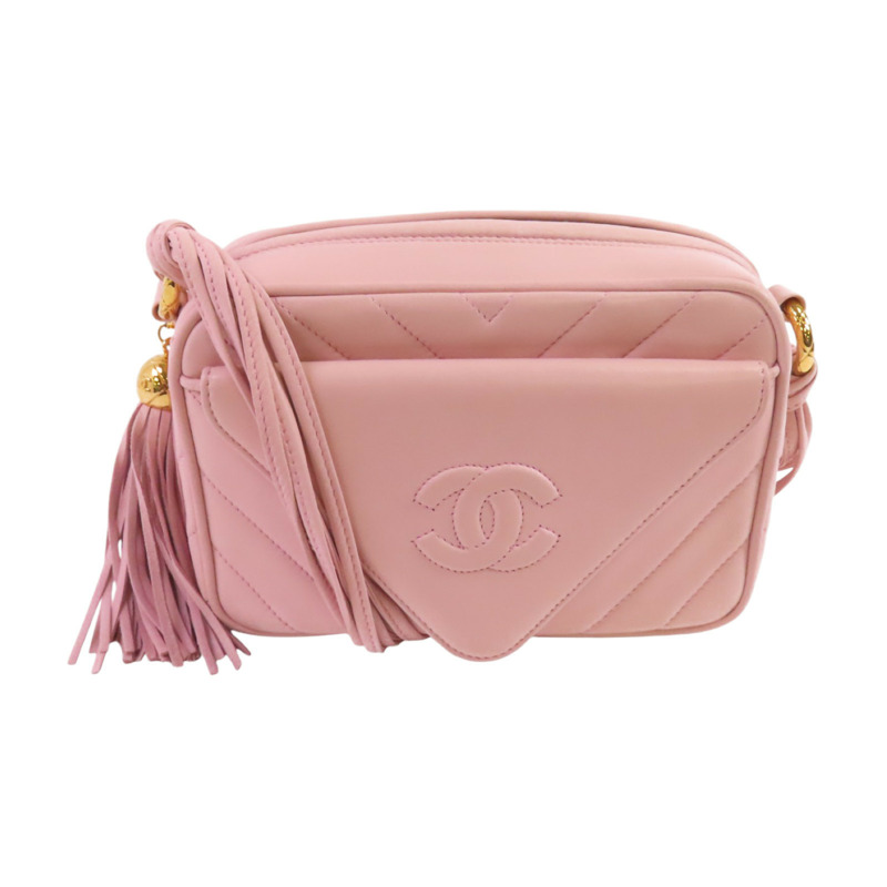 CHANEL 羊皮皮革Shoulder Bag金扣肩背袋-0