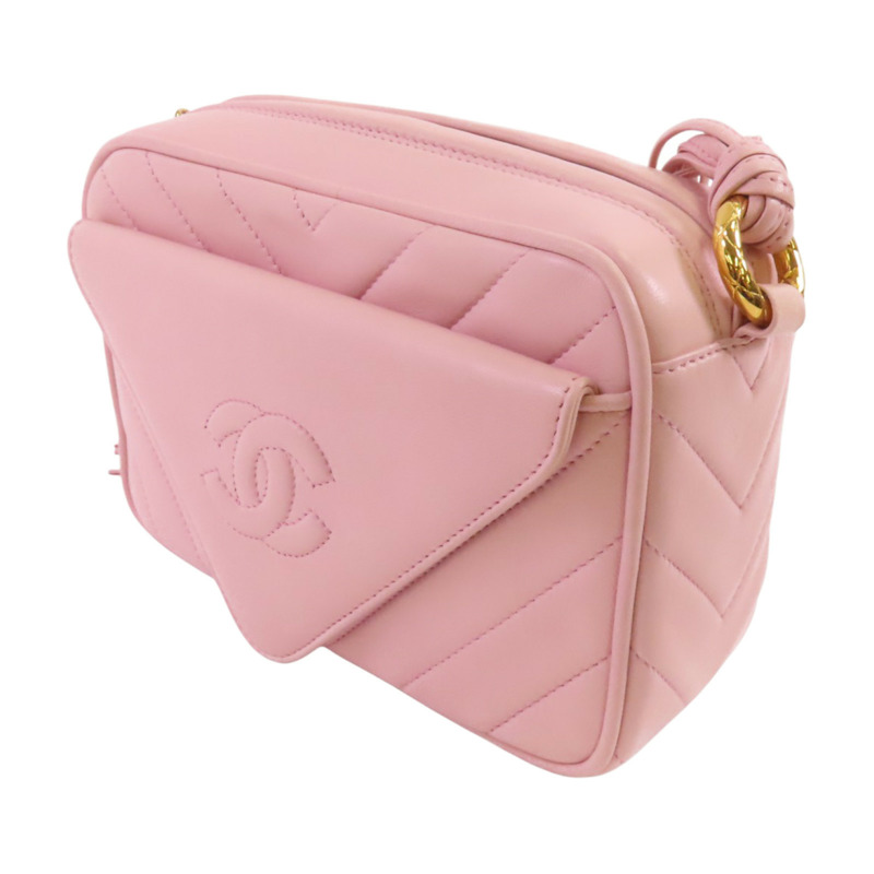 CHANEL 羊皮皮革Shoulder Bag金扣肩背袋-2