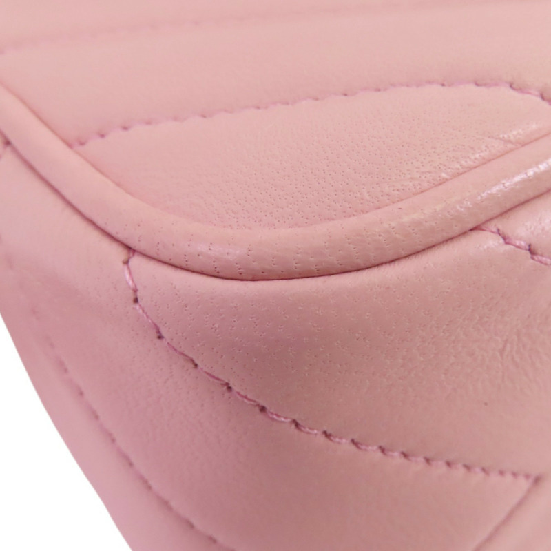 CHANEL 羊皮皮革Shoulder Bag金扣肩背袋-10