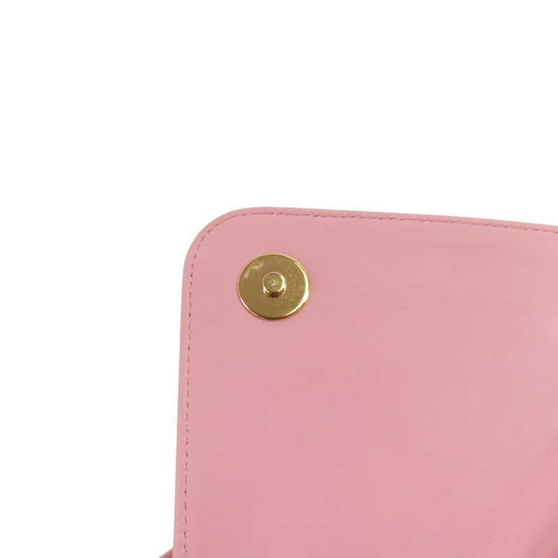 CHANEL 羊皮皮革Shoulder Bag金扣肩背袋-19