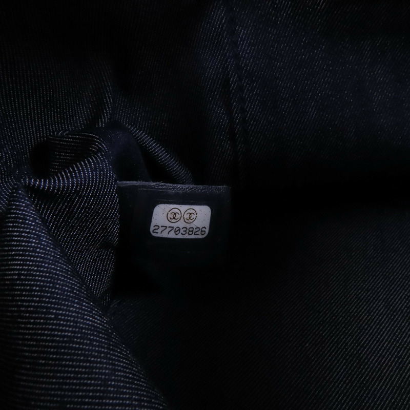 CHANEL 斜紋軟呢Chain Shoulder Bag金扣手挽肩背兩用袋-6