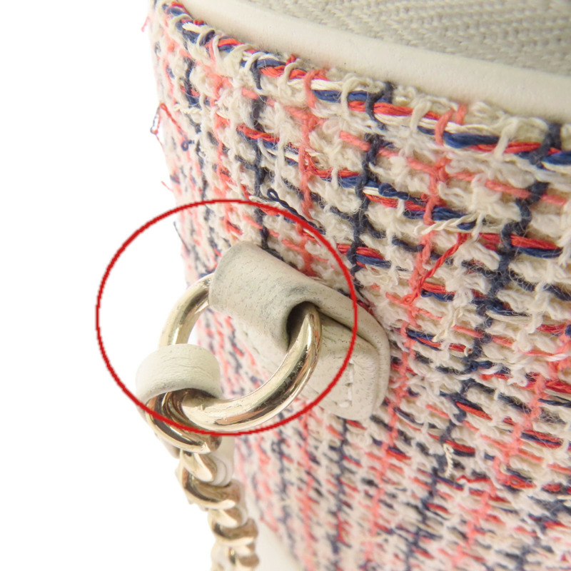 CHANEL 斜紋軟呢Chain Shoulder Bag金扣手挽肩背兩用袋-18