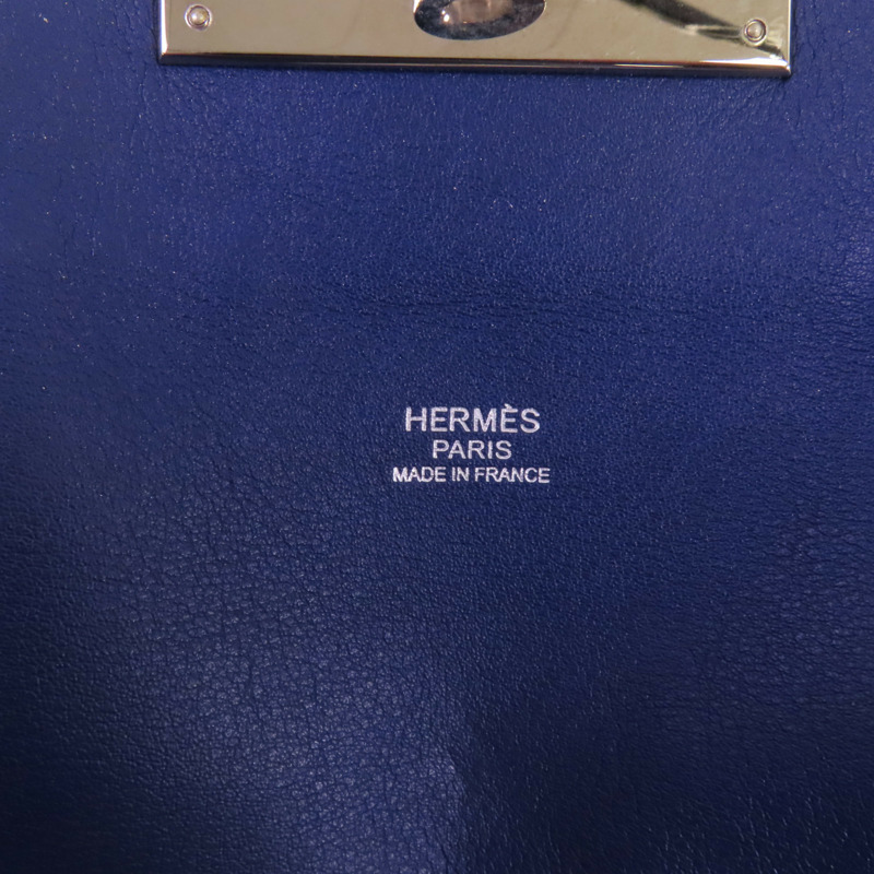 HERMES Swift皮革Tool Box 33銀扣手挽肩背兩用袋-5