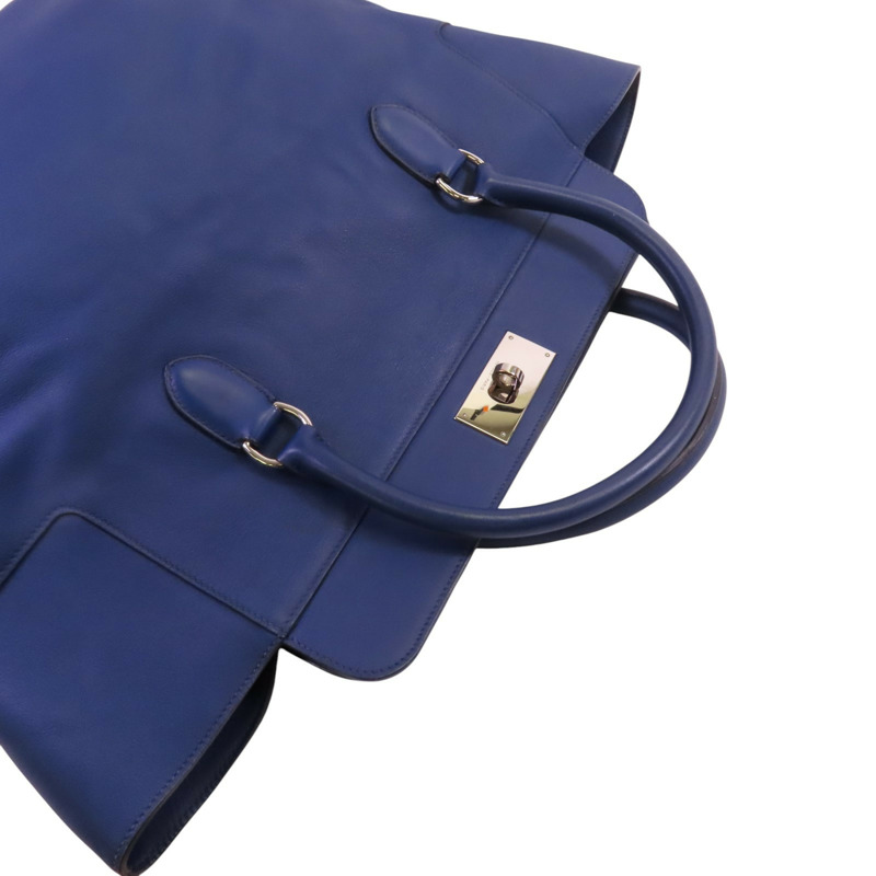 HERMES Swift皮革Tool Box 33銀扣手挽肩背兩用袋-7