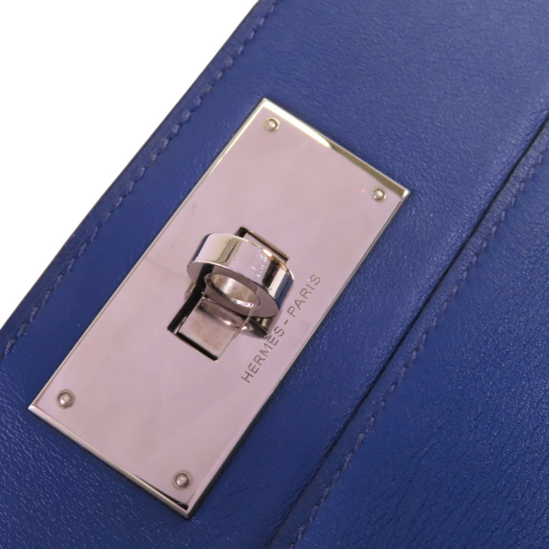 HERMES Swift皮革Tool Box 33銀扣手挽肩背兩用袋-14