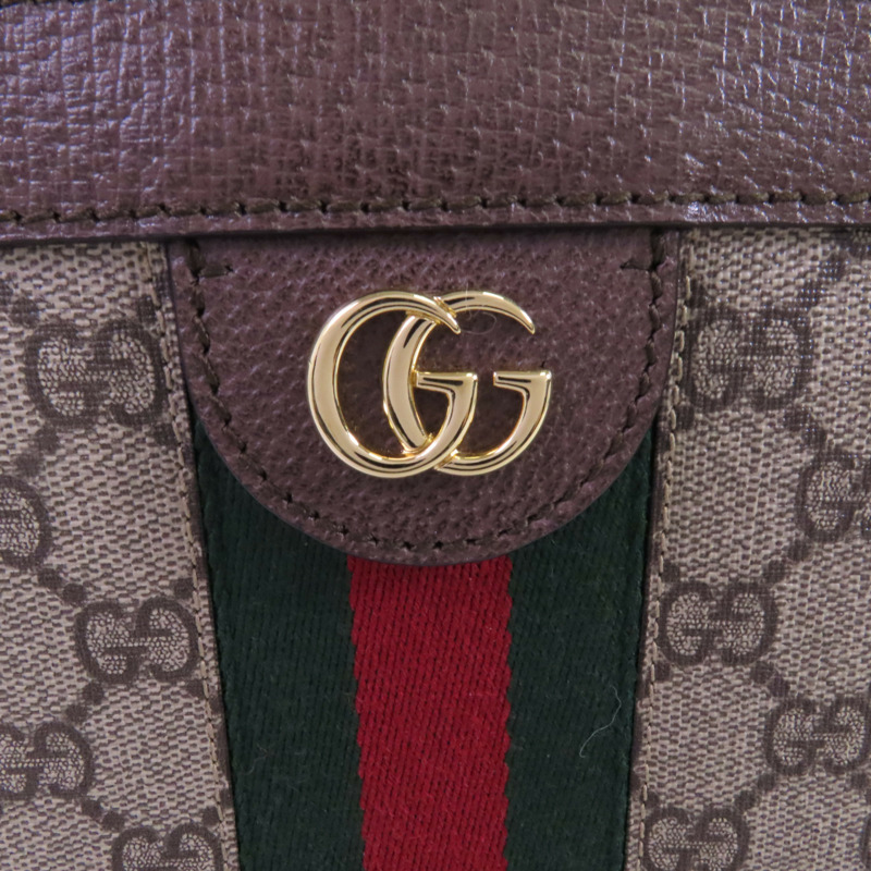 GUCCI 塗層帆布Ophidia GG金扣鏈帶肩背袋-8