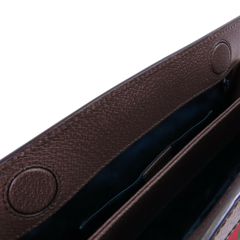 GUCCI 塗層帆布Ophidia GG金扣鏈帶肩背袋-9