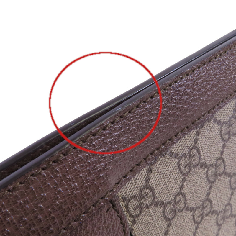 GUCCI 塗層帆布Ophidia GG金扣鏈帶肩背袋-14